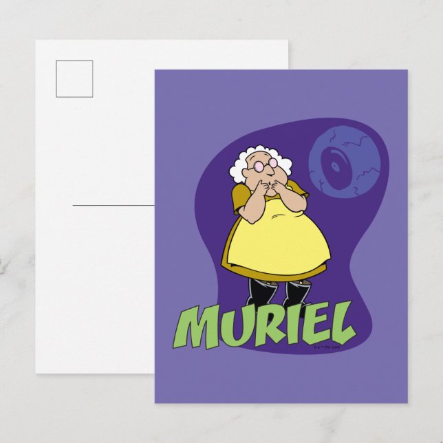Courage des feigen Hundes | Muriel Graphic Postkarte (Vorne/Hinten)