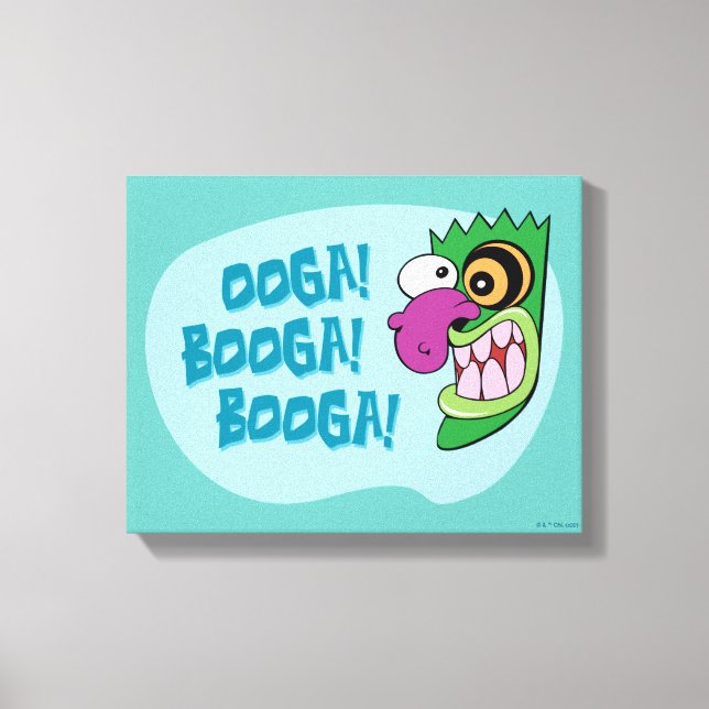 Courage des feigen Hundes | Ooga Booga Booga! Leinwanddruck (Vorderseite)