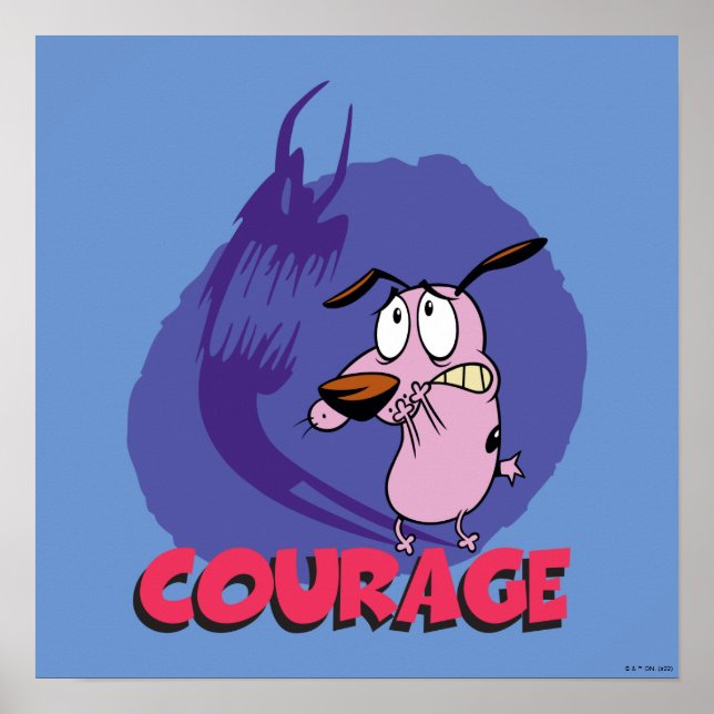 Courage des feigen Hundes | Schattengrafik Poster (Vorne)