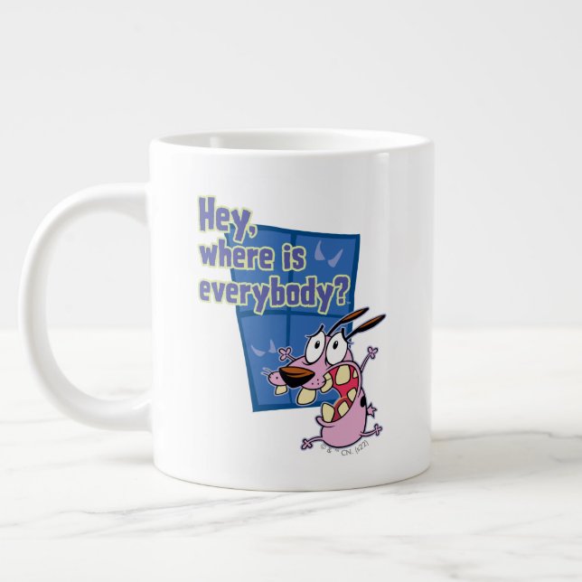 Courage des feigen Hundes | Wo sind alle? Jumbo-Tasse (Links)