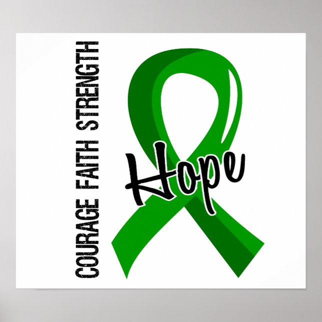 Courage Faith Hope 5 Psychische Gesundheit Poster (Vorne)