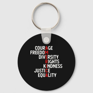 Courage Freedom Variety Rights Friendship Justice Schlüsselanhänger