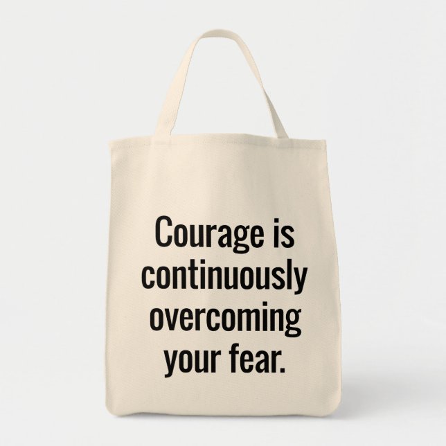 Courage Grocery Tote Bag Tragetasche (Vorne)
