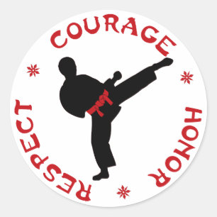 Courage Honneur Respecter les autocollants homme