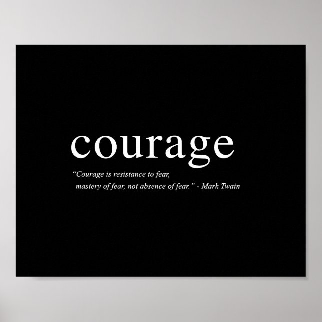 Courage - Impression d'art de 8 po x 10 po (Devant)