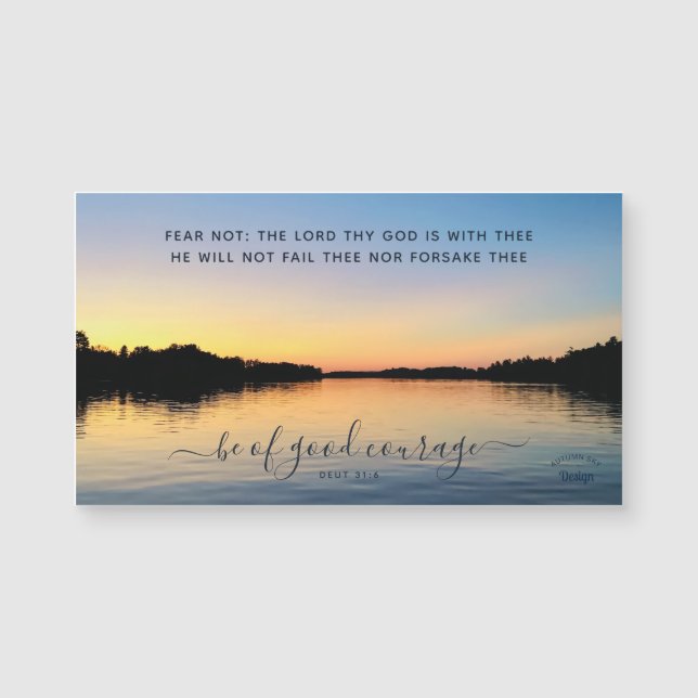 Courage Inspirant Sunset Photography Magnet (Devant)