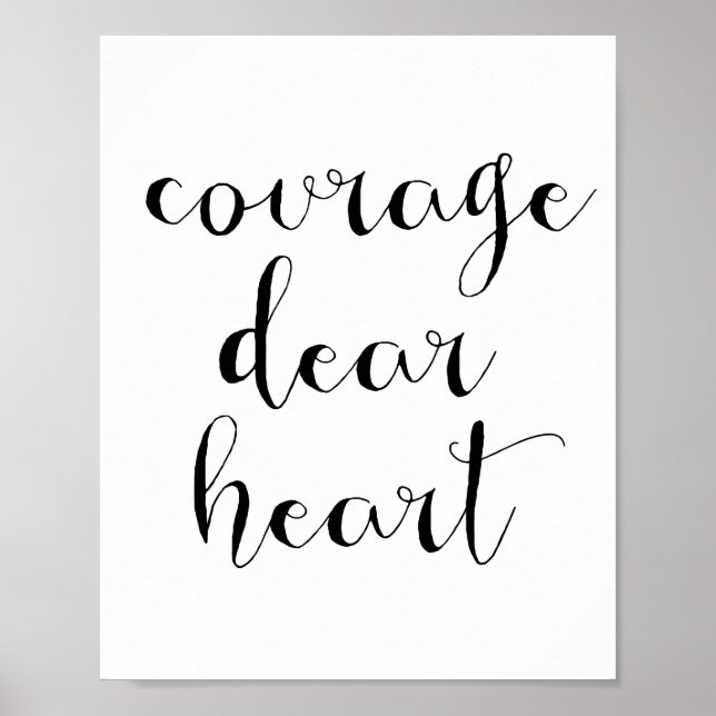 Courage Liebes Herz Poster (Vorne)