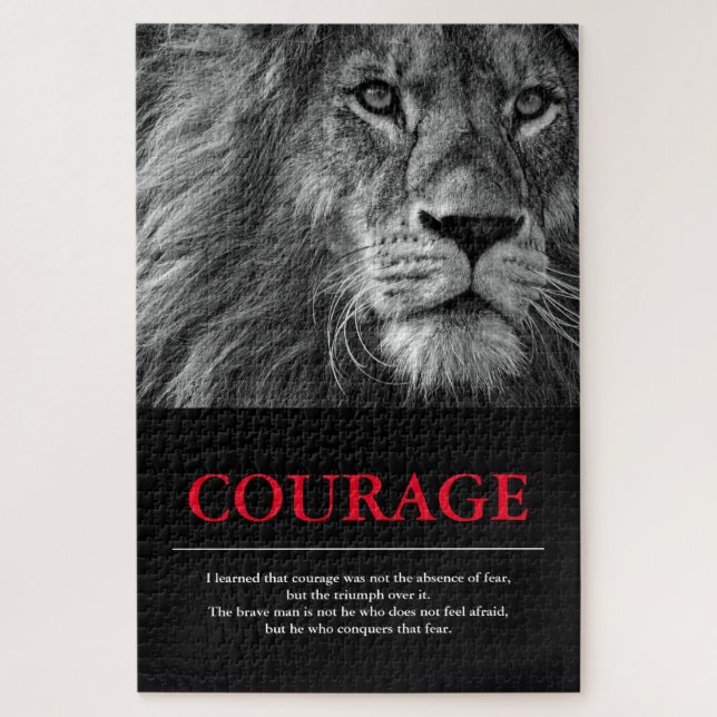 Courage Lion Motivierend Inspiration (Vertikal)