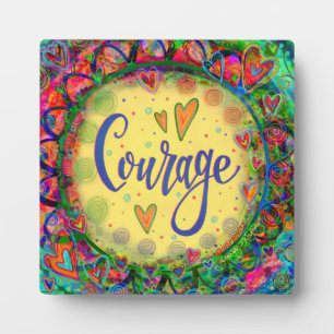 Courage Motivierend Hübsche BoHo-Inspirivity Fotoplatte