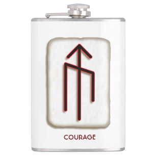 Courage Runic Bindrune Flachmann