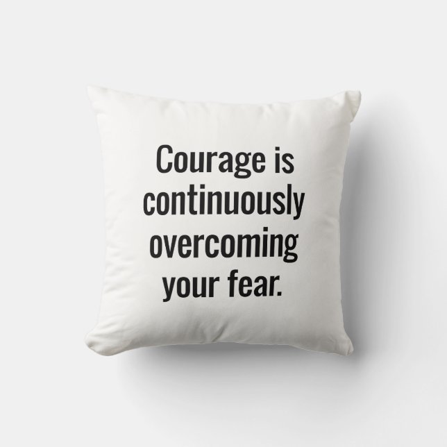 Courage Throw Kissen (Vorderseite)