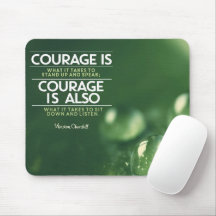 "Courage" Winston Churchill Inspiration Zitat