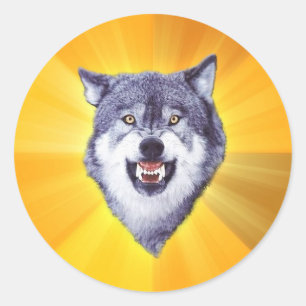 Courage Wolf Ratschläge Tiermedizin Runder Aufkleber