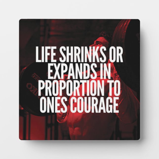 Courage - Workout Motivierend Fotoplatte (Vorderseite)