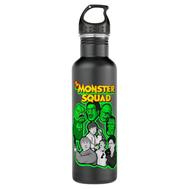 Courageous Yummy Monster Squad Character Collage G Edelstahlflasche (Vorderseite)