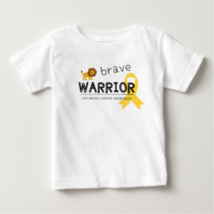 courageux guerrier lion cancer enfant bébé T-shirt
