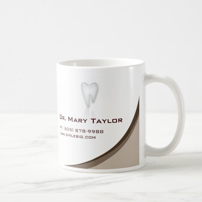 Courbe molaire dentaire de beige de tasse de café (Droite)