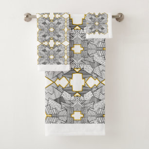 Courbes et cercles Abstraits Argent et or