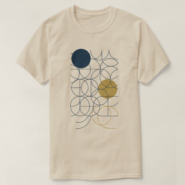 Courbes et cercles T-shirt homme d'art (Design devant)