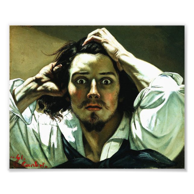 Courbet L'Homme Désespéré Impression (Devant)