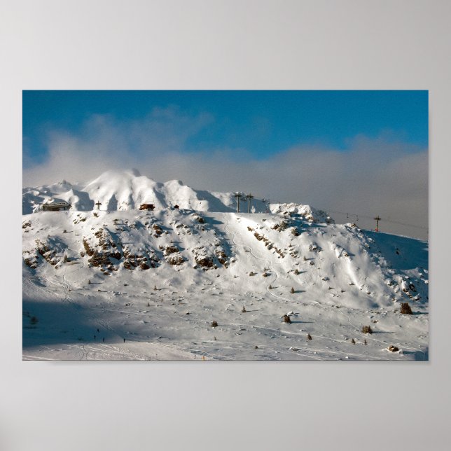 Courchevel 1850 3 Valleys Französische Alpen Frank Poster (Vorne)