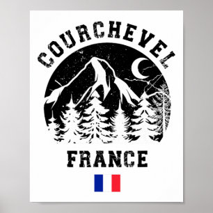 Courchevel Frankreich Alpen Skigebiet Alpen Poster