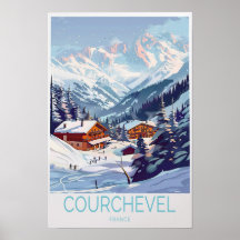 Courchevel Frankreich Winterdruck