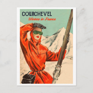 Courchevel Luxus Mädchen Postkarte