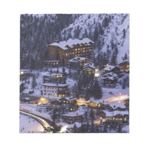 Courchevel Mountain Snow Notizblock