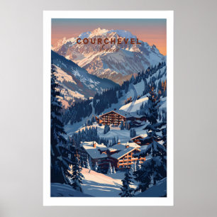 Courchevel-Reiseposter - Frankreich 1 Poster
