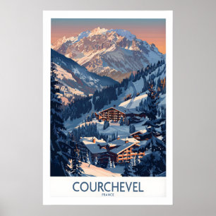 Courchevel Ski-Druck - Frankreich 1 Poster