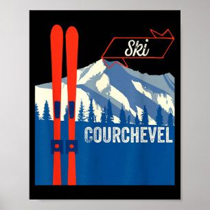 Courchevel Skifahren - Courchevel Bergskifahren Poster
