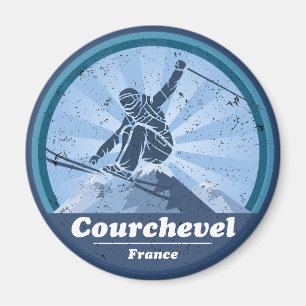 Courchevel Skistation - Skifahrer Magnet