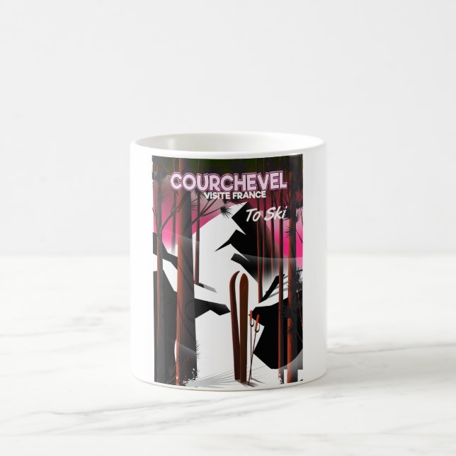 Courchvel, Frankreich - Skiposter Kaffeetasse (Mittel)