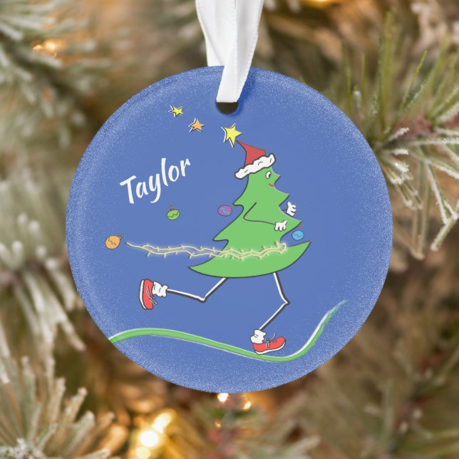 Coureur d'arbre de Noël personnalisé avant/arrière (Arbre)