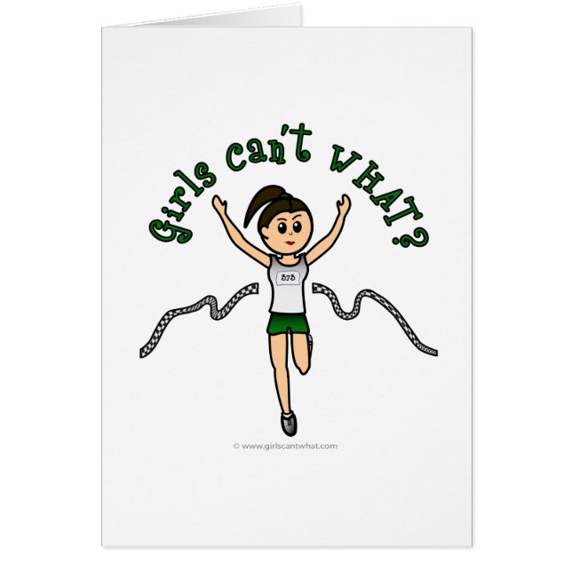 Coureur de filles en uniforme vert (Devant)