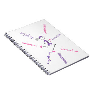 Coureur Lady rose violet Carnet personnalisé