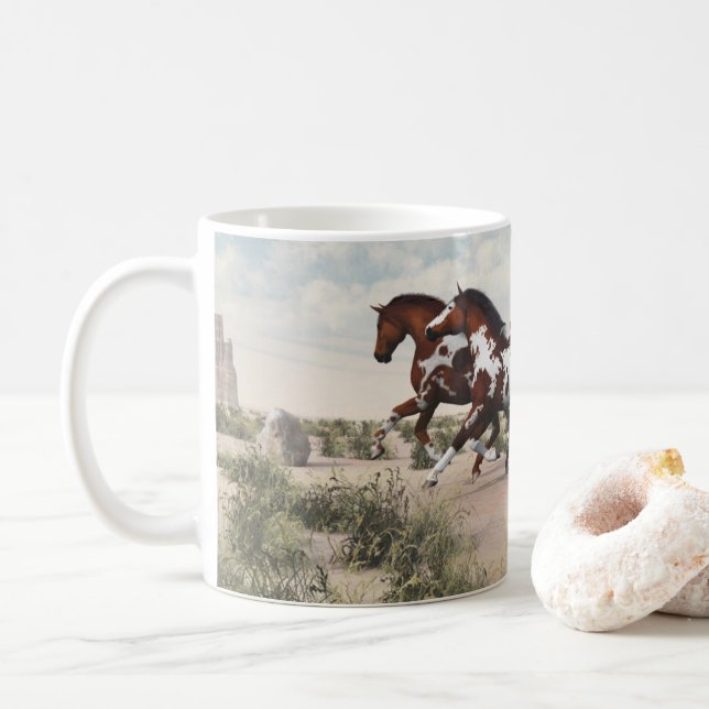 Courez comme le vent - Galloping Horses Mug (Avec donut)