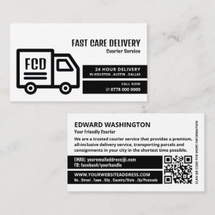 Courier Truck Logo, Kurierdienst Visitenkarte