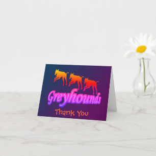 Courir Rainbow Greyhounds Carte de remerciements