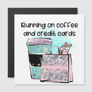 Courir sur le café et les cartes de crédit