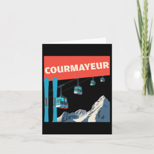 Courmayeur Ski - Retro Courmayeur Ski Karte