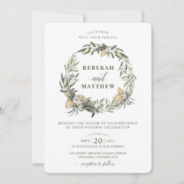 Couronne botanique blanche | FAIRE-PART DE MARIAGE