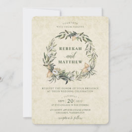 Couronne botanique blanche | FAIRE-PART DE MARIAGE