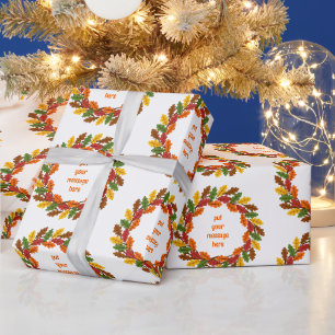 Couronne d'automne Papier cadeau de Thanksgiving