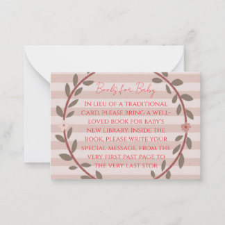 Couronne de bandes roses Cartes de livres pour béb
