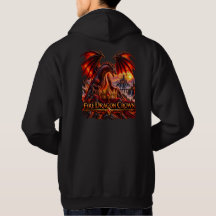 Couronne de dragon de feu Fantaisie Pullover à cap