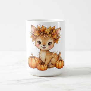 Couronne de feuilles de faon d'automne Tasse de ca