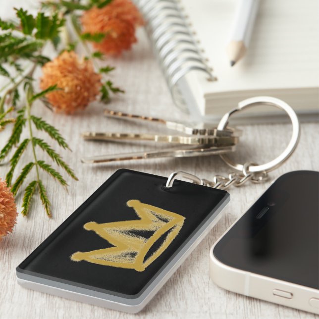 Couronne de graffiti en or avec nom (Devant droit)