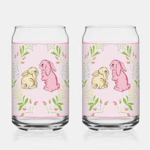 Couronne de lapin en verre rose